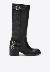 Chloé Dakota 60 Knee-High Biker Boots Black CHC25A12ESY/T_CHLOE-001