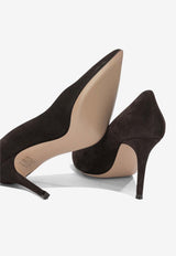 Gianvito Rossi Gianvito 85 Suede Pumps Dark Brown G2458085RICCAMMOKA_95a41e61-1752-4772-91d5-a0bf87741edc