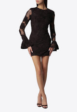 ROTATE 3D Flower Mini Dress Brown 1162851667BCR2231/T_ROTAT-1667
