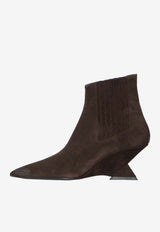 The Attico Cheope 65 Suede Wedge Boots Brown 261WSH00921-108AA-204