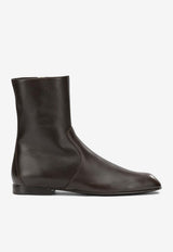 Khaite Colt Calf Leather Ankle Boots Brown F1106-992646_e95f51ed-2b68-4ab0-8ec8-f683639992d8