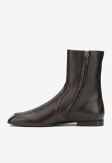 Khaite Colt Calf Leather Ankle Boots Brown F1106-992646_e95f51ed-2b68-4ab0-8ec8-f683639992d8