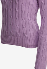 Polo Ralph Lauren Cable Knit Logo Sweater Purple 211971869505BRIGHT ASTER_aa9fb4b1-ad71-4648-b8dc-f4da7c8f66b8
