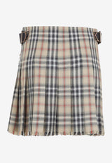 Check Wool Mini Skirt