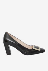 Roger Vivier Belle Vivier 75 Patent Leather Pumps Black RVW71300920-D1P-B999