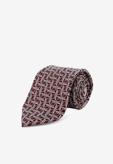 Kiton Ciro Paone Patterned Silk Tie Brown UCRVKRC08L0907_Red_42176756