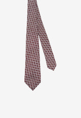 Kiton Ciro Paone Patterned Silk Tie Brown UCRVKRC08L0907_Red_42176756