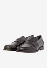 Tod's Semi-Gloss Leather Penny Loafers Black XXM26C0CO50-AKT-B999