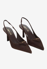 80 Suede Leather Slingback Pumps