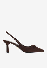 80 Suede Leather Slingback Pumps