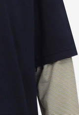 Long-Sleeved Layered Polo T-shirt