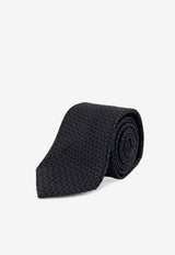 Kiton Ciro Paone Silk Logo Tie Black UCRVKRC07L6209_Red_42176776