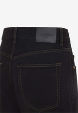 V-waist Straight Jeans