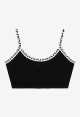 Versace Jacquard-Trimmed Crop Top Black 10253561A18357/T_VERSA-1B000