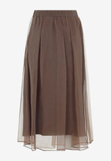 Voile Layered Midi Skirt