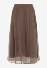 Voile Layered Midi Skirt