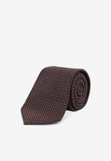Kiton Ciro Paone Jacquard Silk Tie Brown UCRVKRC08L1310_Red_42176806