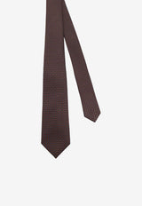 Kiton Ciro Paone Jacquard Silk Tie Brown UCRVKRC08L1310_Red_42176806