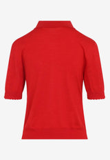 Openwork Knit Polo T-shirt