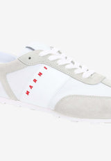 Leather and Suede Low-Top Sneakers