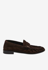 Saint Laurent Le Loafer Suede Penny Loafers Brown 839471-2W5AC-6023