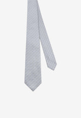 Kiton Ciro Paone Jacquard Silk Tie Gray UCRVKRC08L3601_Red_42176817