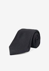 Kiton Ciro Paone Jacquard Silk Tie Black UCRVKRC07L6010_Red_42176834