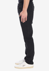 Saint Laurent Washed Slim-Leg Jeans Black 800332-Y16PG-1290