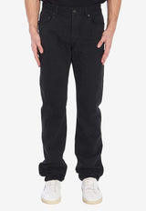 Saint Laurent Washed Slim-Leg Jeans Black 800332-Y16PG-1290