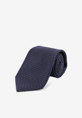 Kiton Ciro Paone Patterned Jacquard Silk Tie Blue UCRVKRC08L1303_Red_42176837