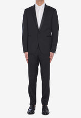 Tagliatore Single-Breasted Wool Tuxedo Suit Black SFBR18A01-060001-N5012