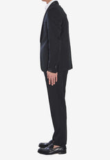 Tagliatore Single-Breasted Wool Tuxedo Suit Black SFBR18A01-060001-N5012