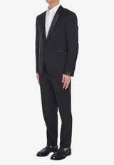 Tagliatore Single-Breasted Wool Tuxedo Suit Black SFBR18A01-060001-N5012