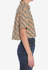 Burberry Vintage Check Cropped Shirt Beige 8106190--B9368
