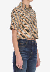 Burberry Vintage Check Cropped Shirt Beige 8106190--B9368