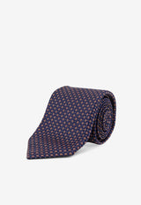 Kiton Ciro Paone Patterned Silk Tie Blue UCRVKRC08L4004_Red_42176913