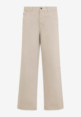Logo Patch Straight-Leg Jeans