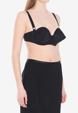 Dolce & Gabbana Lace Balconette Bra Top Black O1B12T-ON06R-N0000