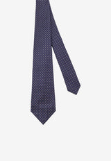 Kiton Ciro Paone Micro Pattern Silk Tie Blue UCRVKRC08L4007_Red_42176955