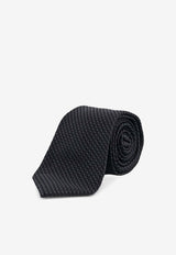 Kiton Ciro Paone Micro Pattern Silk Tie Black UCRVKRC07L6310_Red_42176959