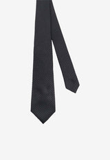 Kiton Ciro Paone Micro Pattern Silk Tie Black UCRVKRC07L6310_Red_42176959