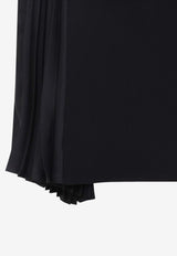 Asymmetric Fluid Crepe Midi Skirt