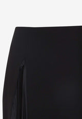 Asymmetric Fluid Crepe Midi Skirt
