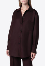 Victoria Beckham Wool Flannel Shirt Purple 1326WSH007515AWO/T_VIBEC-AC