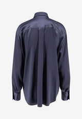 Brunello Cucinelli Silk Buttoned Shirt Blue M0C59MQ605C8901_Blue_40000238