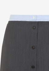 Tailored Wool Skirt