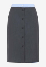 Tailored Wool Skirt