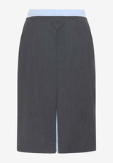 Tailored Wool Skirt
