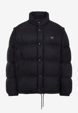Triangle Logo Quilted Down Jacket