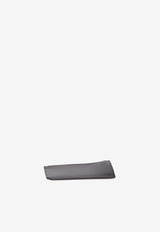 Saint Laurent Cassandre Leather Zip Cardholder Black 629899-1JB0E-1000